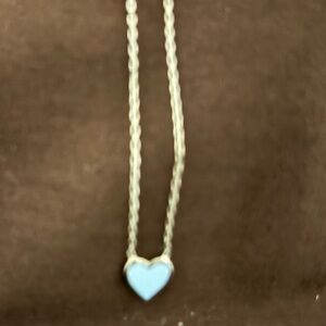 Silver blue heart necklace